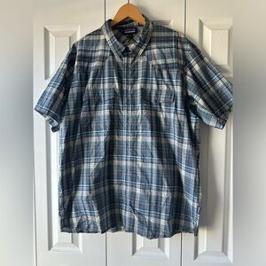 Men’s Patagonia XL Plaid Short Sleeve Snap Button Shirt